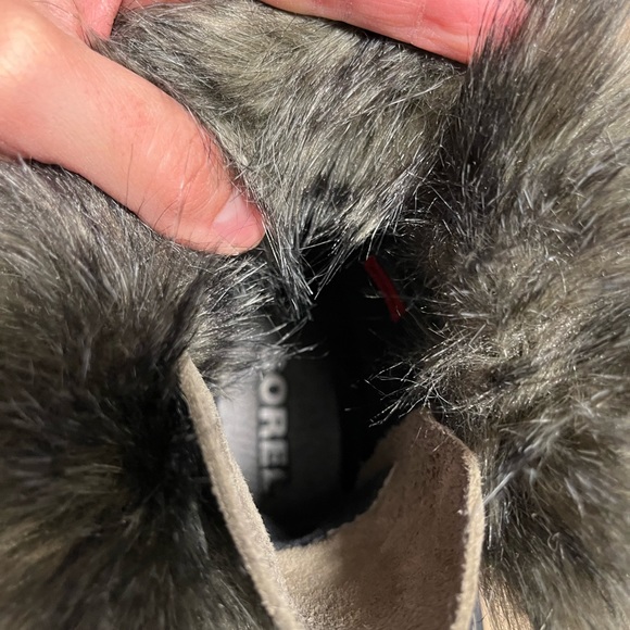 Like NEW SOREL Joan Of Arctic Next Faux Fur Waterproof Snow Boot In Sage - Picture 8 of 9